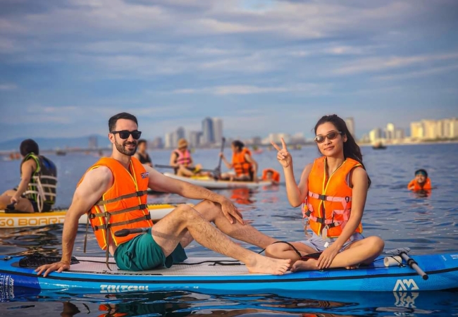 Chèo SUP ở bãi Mân Thái 4